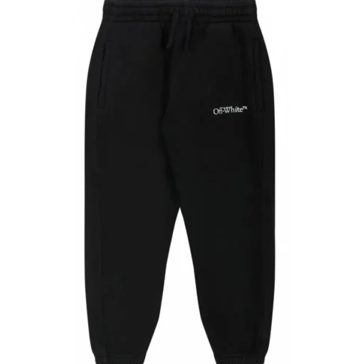 Off-White - Black and White Cotton Track Pants - Exclusive Luxury Collection - Avvenice