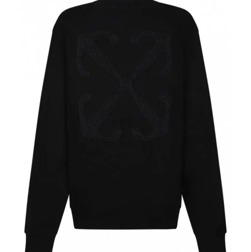 Off-White - Black Arrows Embroidered Sweatshirt - Exclusive Luxury Collection - Avvenice