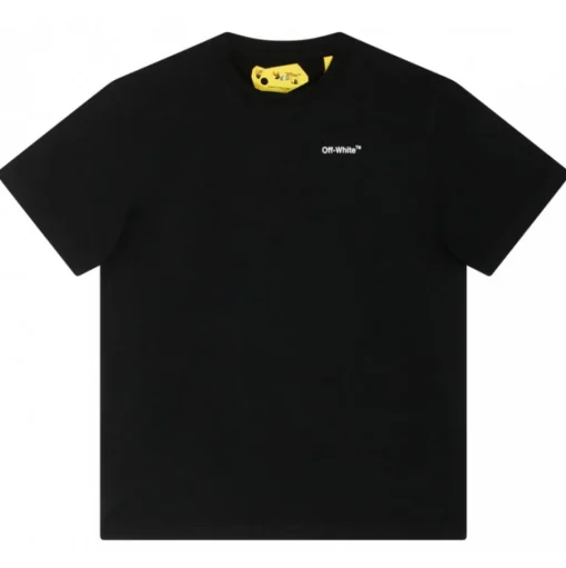 Off-White - Black Cotton Logo Print T-Shirt - Exclusive Luxury Collection - Avvenice