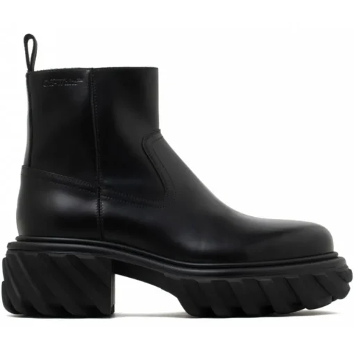 Off-White - Black Exploration Motor Boots - Exclusive Luxury Collection - Avvenice