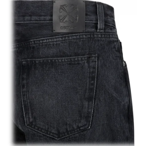 Off-White - Black Straight Jeans - Exclusive Luxury Collection - Avvenice