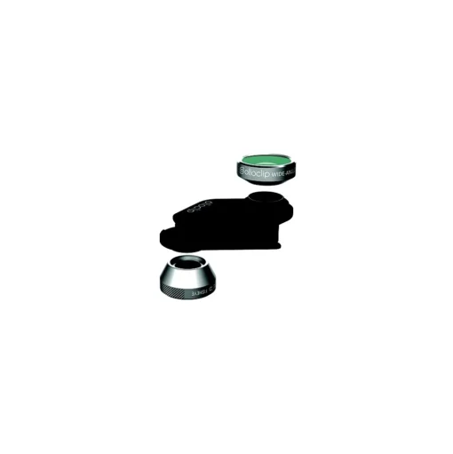 olloclip - 4 in 1 Lens Set - Silver / Black Clip - iPhone 6 / 6s / 6 Plus / 6s Plus - Fisheye Wide-Angle Macro - Lens Set - Avvenice