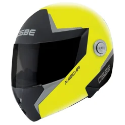 Osbe Italy - Nascar Yellow - Motorcycle Helmet - High Quality - Made in Italy - Avvenice