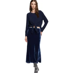 Ottod'Ame - Crew Neck Shirt with Knot Detail - Blue - Shirt - Luxury Exclusive Collection - Avvenice