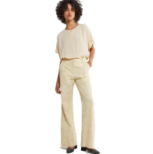 Ottod'Ame - Short Sleeve Blouse with Buttons - Cream - Shirt - Luxury Exclusive Collection - Avvenice