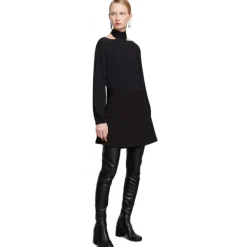 Ottod'Ame - Wallet Style Flared Miniskirt - Black - Skirt - Luxury Exclusive Collection - Avvenice