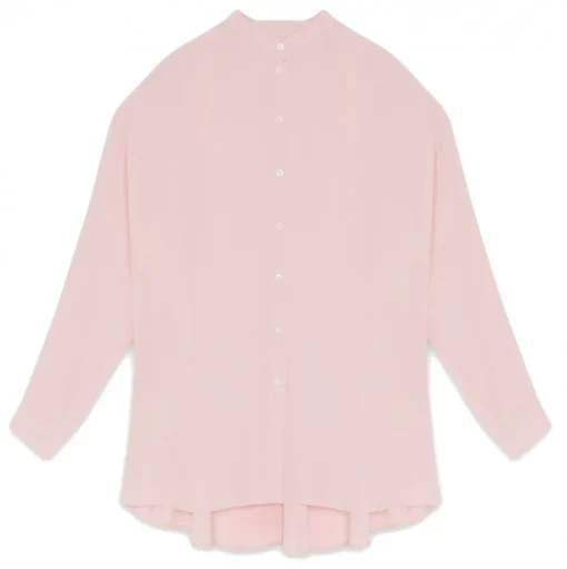 Ottod'Ame - Wide Shirt with Korean Neck - Pink - Shirt - Luxury Exclusive Collection - Avvenice