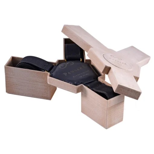PangaeA - PangaeA Suspenders - Black - Suspenders PangaeA Y - Artisan Leather Suspenders - Avvenice