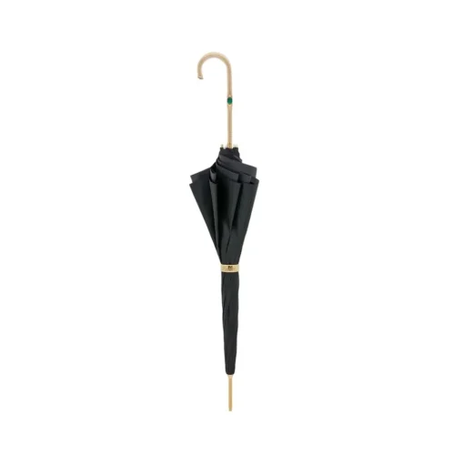 Pasotti Ombrelli 1956 - 189 Hawaii P5 - Black Umbrella with Peacock Interior - Luxury Artisan High Quality Umbrella - Avvenice