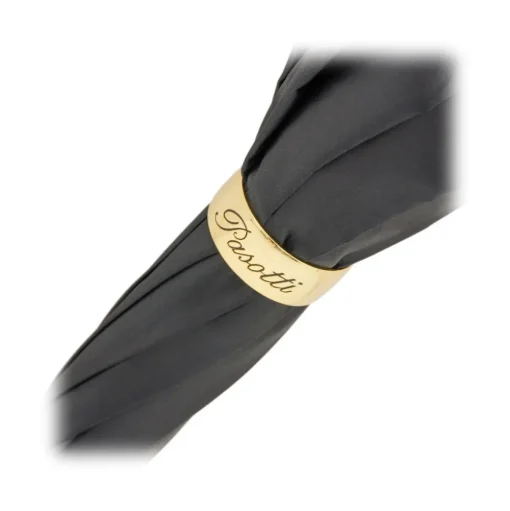 Pasotti Ombrelli 1956 - 189 Hawaii P5 - Black Umbrella with Peacock Interior - Luxury Artisan High Quality Umbrella - Avvenice
