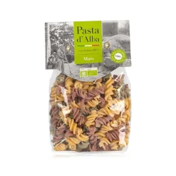 Pasta d'Alba - Organic Fusilli with Corn Tricolor - Gluten Free Line - Artisan Organic Italian Pasta - Avvenice