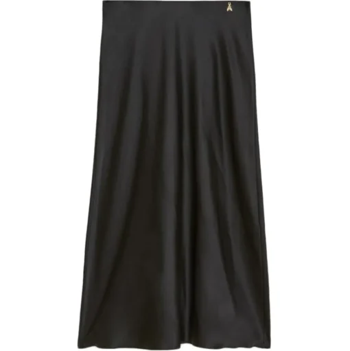 Patrizia Pepe - Glossy Fabric Midi Skirt - Black - Skirt - Made in Italy - Luxury Exclusive Collection - Avvenice