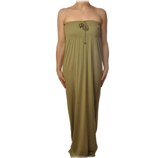 Patrizia Pepe - Long Bustier Model Dress - Light Military Green - Dress - Made in Italy - Luxury Exclusive Collection - Avvenice
