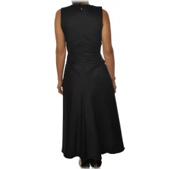 Patrizia Pepe - Long Dress with Opening Details and Chains - Black - Dress - Made in Italy - Luxury Exclusive Collection - Avvenice