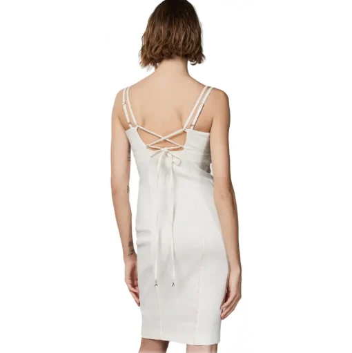 Patrizia Pepe - Sheath Dress with Cut-Out Detail - White - Made in Italy - Luxury Exclusive Collection - Avvenice