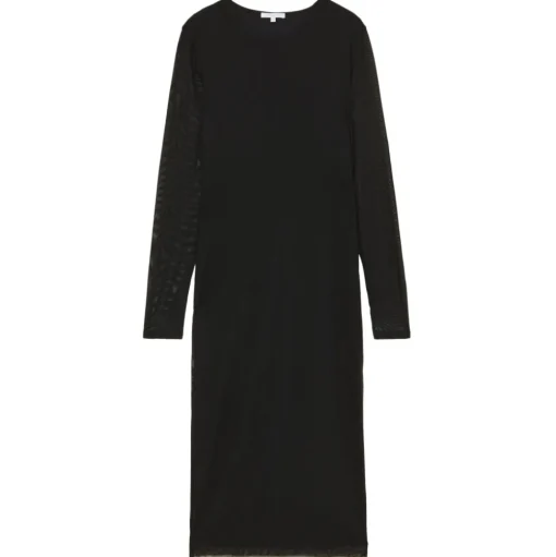 Patrizia Pepe - Sheath Dress with Tulle Sleeves - Black - Made in Italy - Luxury Exclusive Collection - Avvenice