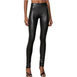 Patrizia Pepe - Shiny Faux Leather Fabric Trousers - Black - Trousers - Made in Italy - Luxury Exclusive Collection - Avvenice