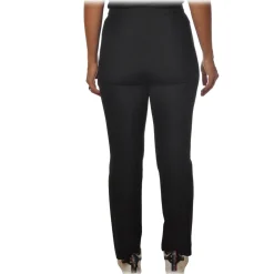 Patrizia Pepe - Straight Trousers with Chinos Pocket - Black - Trousers - Made in Italy - Luxury Exclusive Collection - Avvenice