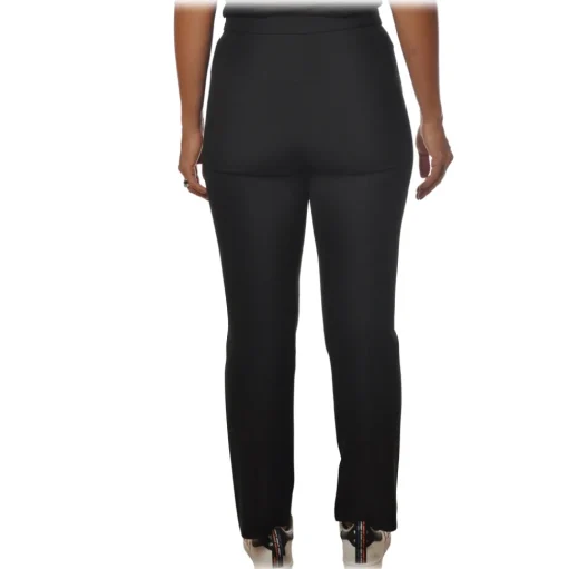 Patrizia Pepe - Straight Trousers with Chinos Pocket - Black - Trousers - Made in Italy - Luxury Exclusive Collection - Avvenice