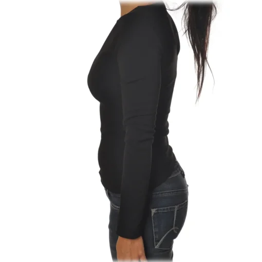 Patrizia Pepe - Sweater with Front and Back Opening - Black - Pullover - Made in Italy - Luxury Exclusive Collection - Avvenice