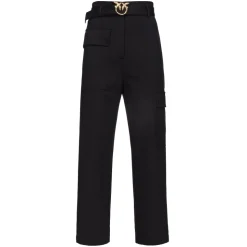 Pinko - Cargo Trousers in Technical Fabric - Black - Trousers - Made in Italy - Luxury Exclusive Collection - Avvenice