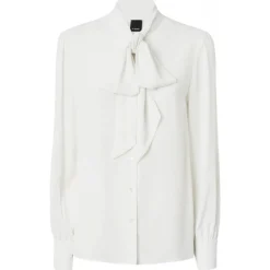 Pinko - Crepe Shirt with Bow - White - Shirts - Made in Italy - Luxury Exclusive Collection - Avvenice