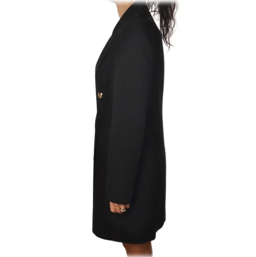 Pinko - Double-Breasted Robe Manteau Fernet2 - Black - Jacket - Made in Italy - Luxury Exclusive Collection - Avvenice
