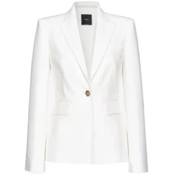 Pinko - Elongated Single-Breasted Blazer - White - Jacket - Made in Italy - Luxury Exclusive Collection - Avvenice