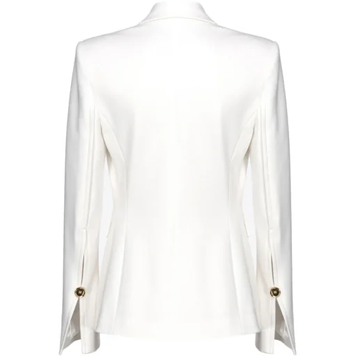Pinko - Elongated Single-Breasted Blazer - White - Jacket - Made in Italy - Luxury Exclusive Collection - Avvenice