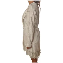 Pinko - Guarino Dress Mini with Fringes and Rhinestones - White - Dress - Made in Italy - Luxury Exclusive Collection - Avvenice