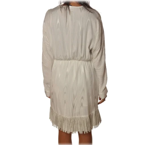 Pinko - Guarino Dress Mini with Fringes and Rhinestones - White - Dress - Made in Italy - Luxury Exclusive Collection - Avvenice