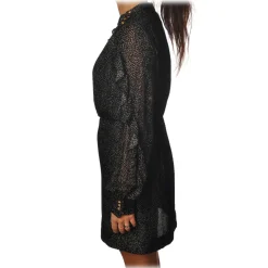 Pinko - Guido Dress Devorè Effect in Fantasy - Black - Dress - Made in Italy - Luxury Exclusive Collection - Avvenice