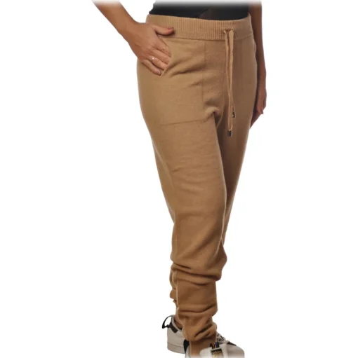 Pinko - Jogging Trousers Vitiano in Wool - Beige - Trousers - Made in Italy - Luxury Exclusive Collection - Avvenice