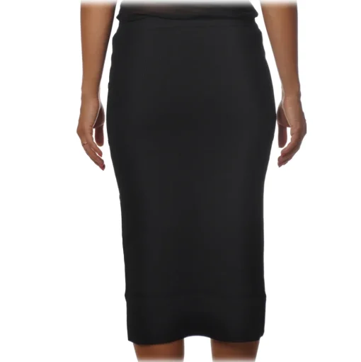 Pinko - Lounguette Skirt Russo with Side Mirror Applications - Black - Skirt - Made in Italy - Luxury Exclusive Collection - Avvenice