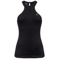 Pinko - Milleraies Cotton Tank Top with Logo - Black - Top - Made in Italy - Luxury Exclusive Collection - Avvenice