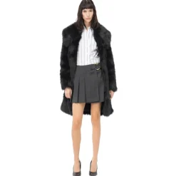 Pinko - Pleated Flannel Mini Skirt - Grey - Skirt - Made in Italy - Luxury Exclusive Collection - Avvenice