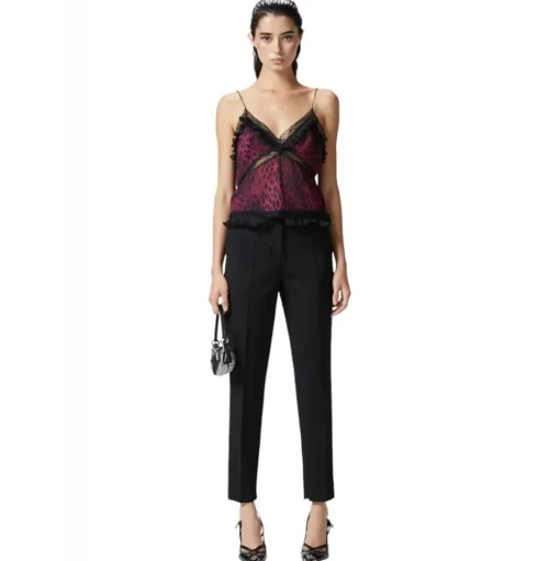 Pinko - Spotted Animal Print Short Top - Black/Pink - Top - Made in Italy - Luxury Exclusive Collection - Avvenice