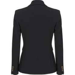 Pinko - Stretch Crepe Fabric Single breasted Blazer - Black - Jackets - Made in Italy - Luxury Exclusive Collection - Avvenice