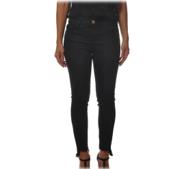 Pinko - Stretch Trousers Sabrina3 Slim Fit - Black Denim - Trousers - Made in Italy - Luxury Exclusive Collection - Avvenice