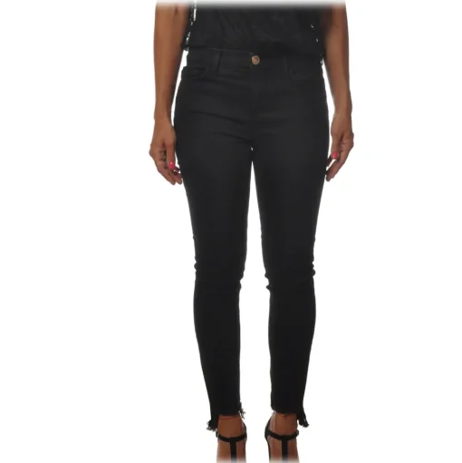 Pinko - Stretch Trousers Sabrina3 Slim Fit - Black Denim - Trousers - Made in Italy - Luxury Exclusive Collection - Avvenice