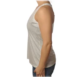 Pinko - Top Bakugan Rowing Tank Top with Strass - White - Top - Made in Italy - Luxury Exclusive Collection - Avvenice