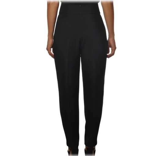 Pinko - Trousers Riprovare High Waist Straight Leg - Black - Trousers - Made in Italy - Luxury Exclusive Collection - Avvenice