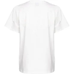 Pinko - T-Shirt with Thin Fringes Detail - White - T-shirt - Made in Italy - Luxury Exclusive Collection - Avvenice