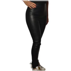 Pinko - Union Leggings with Lambskin Insert - Black - Trousers - Made in Italy - Luxury Exclusive Collection - Avvenice