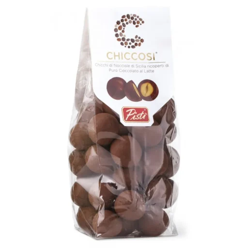 Pistì - Chiccosi - Hazelnuts Covered with Milk Chocolate - Fine Pastry Hand Wrapped - Avvenice