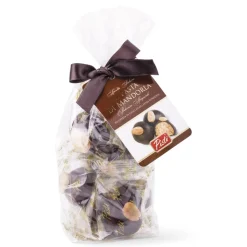 Pistì - Classic Almond Paste Covered with Extra Dark Chocolate - Fine Pastry in Envelope with Bow - Avvenice
