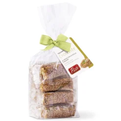 Pistì - Pieces of Crunchy with Sicilian Pistachio and Sesame - Fine Pastry in Envelope with Bow - 200 g - Avvenice