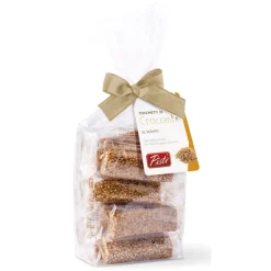 Pistì - Pieces of Crunchy with Sicilian Sesame - Fine Pastry in Envelope with Bow - 200 g - Avvenice