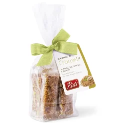 Pistì - Pieces of Crunchy with Sicilian Pistachio and Sesame - Fine Pastry in Envelope with Bow - 100 g - Avvenice
