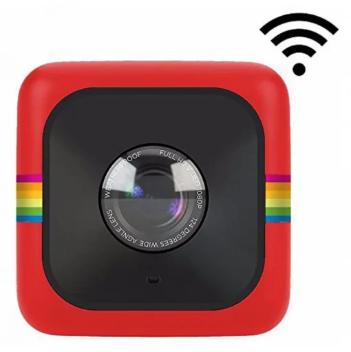 Polaroid - Polaroid Cube+ Wi-Fi Mini Lifestyle Action Camera - Full HD 1440p - Action Sports Cameras - Red - Avvenice